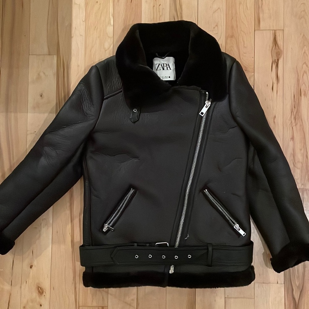 Zara leather jacket